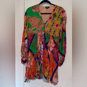 Tolani Multicolor Paisley Long Sleeve Dress